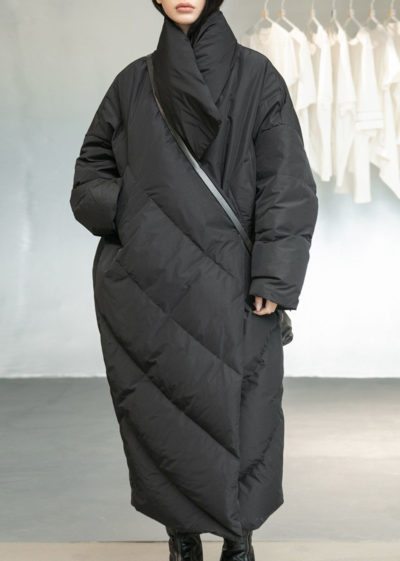 Plus Size Black Pockets Duck Down Coats Winter - Down Jackets - DYAVOR®