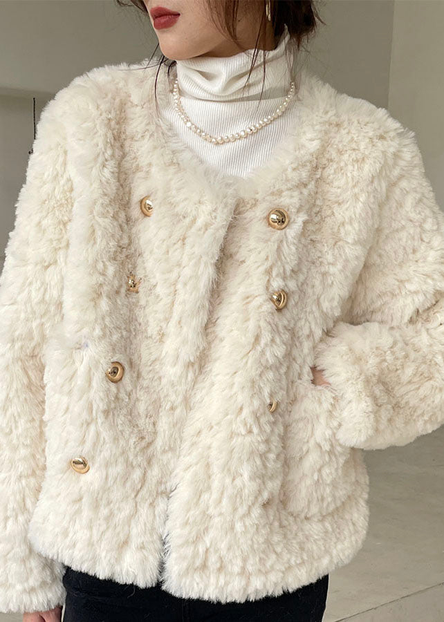 Plus Size Khaki Pockets Faux Fur Winter Coats Winter - Down Jackets - DYAVOR®