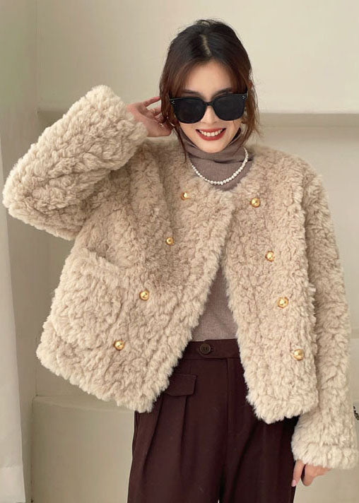 Plus Size Khaki Pockets Faux Fur Winter Coats Winter - Down Jackets - DYAVOR®