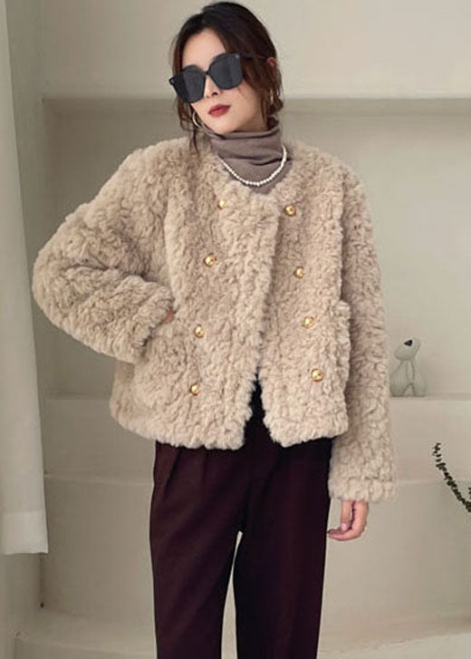 Plus Size Khaki Pockets Faux Fur Winter Coats Winter - Down Jackets - DYAVOR®