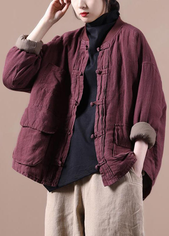 Mulberry Oversized Linen Coat Outwear Winter Parkas - Down Jackets - DYAVOR®