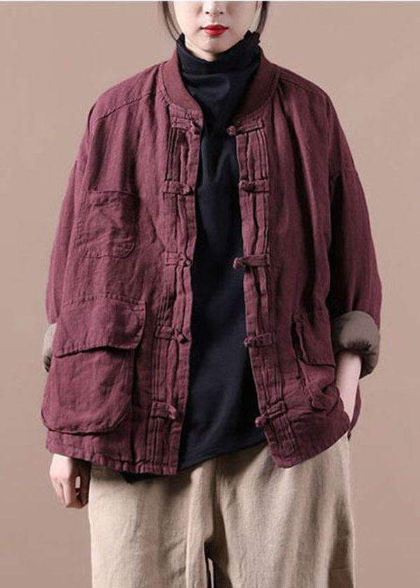 Mulberry Oversized Linen Coat Outwear Winter Parkas - Down Jackets - DYAVOR®
