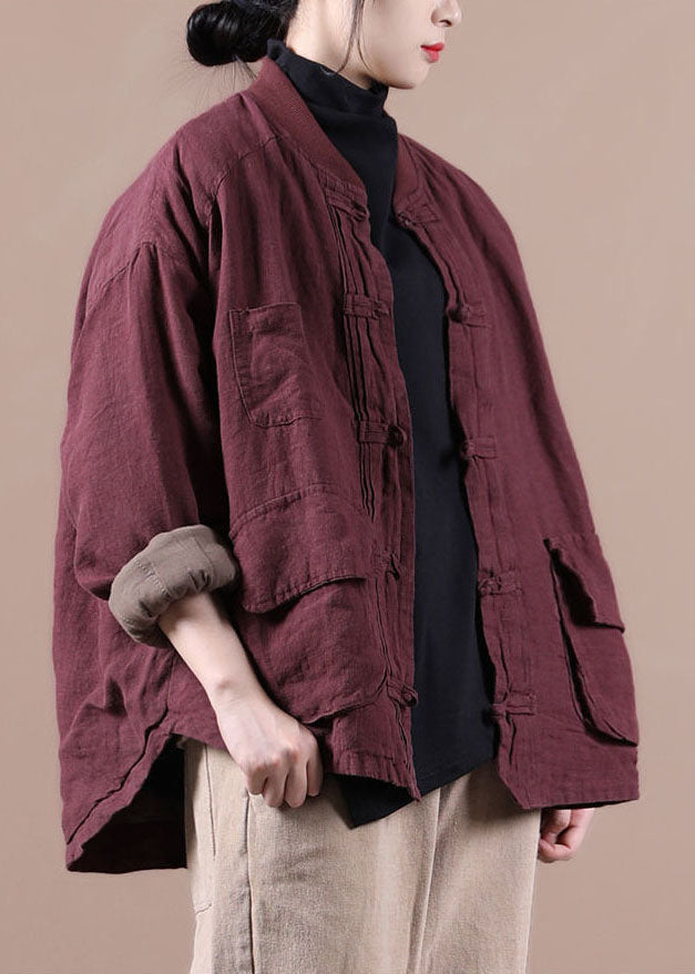 Mulberry Oversized Linen Coat Outwear Winter Parkas - Down Jackets - DYAVOR®