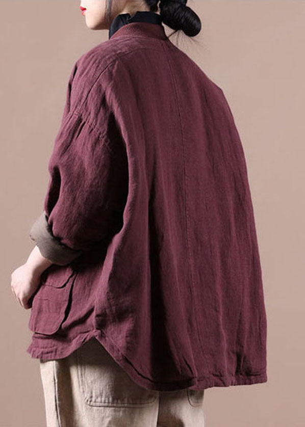 Mulberry Oversized Linen Coat Outwear Winter Parkas - Down Jackets - DYAVOR®