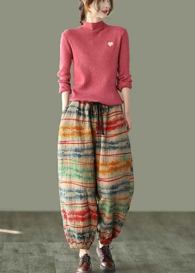 Beautiful Sunset Print Fall Linen Harem Pants-Limited Stock - Pants - DYAVOR®