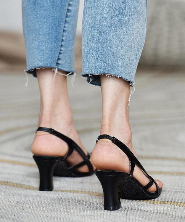 Red Sandals Peep Toe High Heel Sandals - Sandals - DYAVOR®