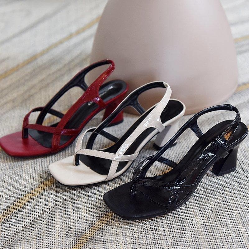 Red Sandals Peep Toe High Heel Sandals - Sandals - DYAVOR®