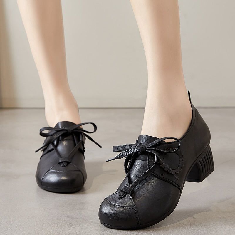 Retro Pumps Leather Comfortable Soft Handmade Women's Casual Shoes GCSZXC17 - Casual Shoes - DYAVOR®