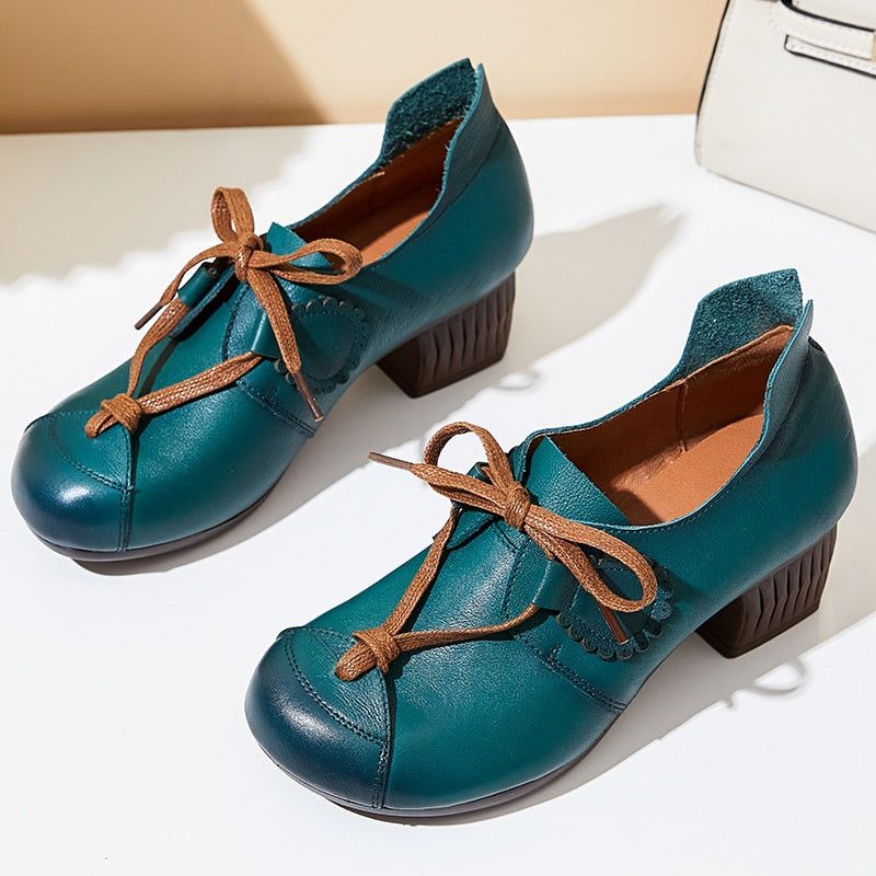 Retro Pumps Leather Comfortable Soft Handmade Women's Casual Shoes GCSZXC17 - Casual Shoes - DYAVOR®