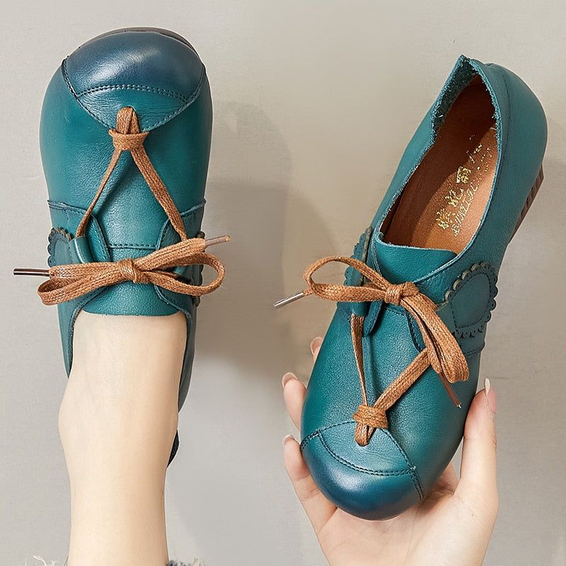 Retro Pumps Leather Comfortable Soft Handmade Women's Casual Shoes GCSZXC17 - Casual Shoes - DYAVOR®