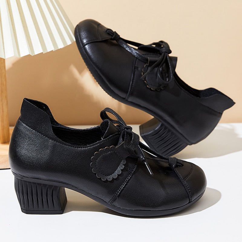 Retro Pumps Leather Comfortable Soft Handmade Women's Casual Shoes GCSZXC17 - Casual Shoes - DYAVOR®