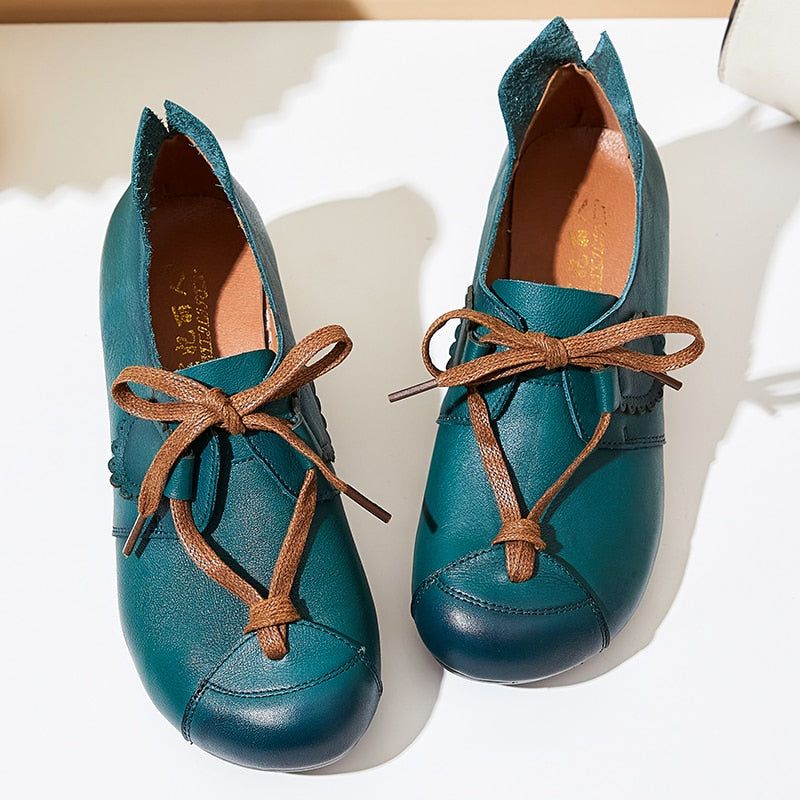 Retro Pumps Leather Comfortable Soft Handmade Women's Casual Shoes GCSZXC17 - Casual Shoes - DYAVOR®