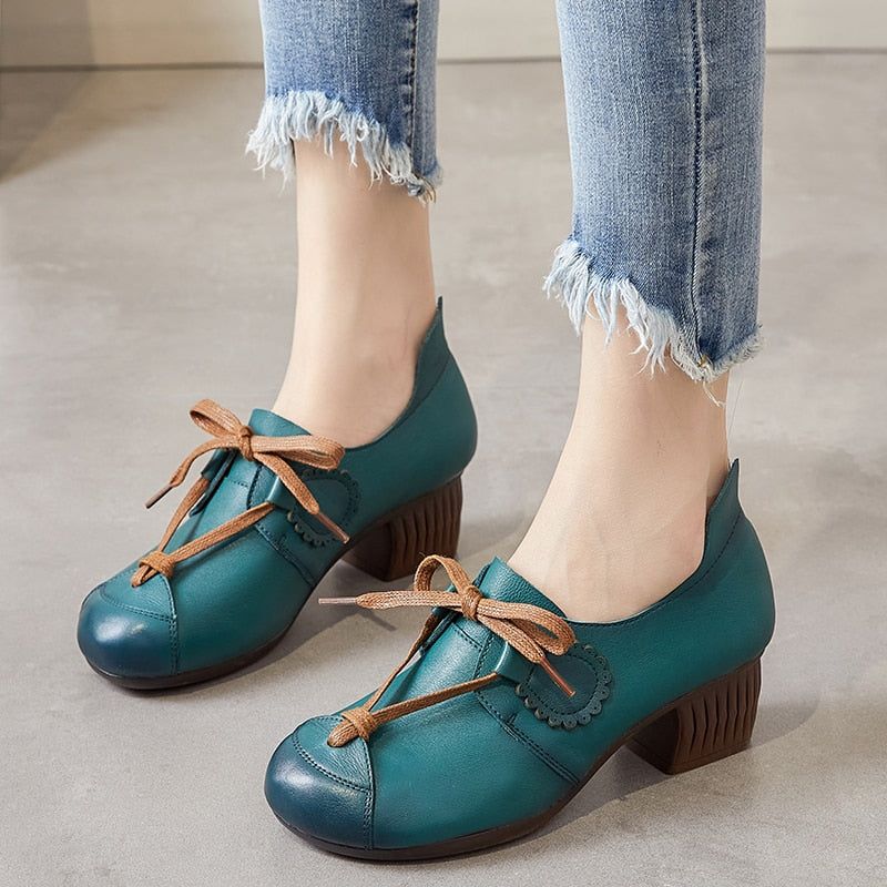 Retro Pumps Leather Comfortable Soft Handmade Women's Casual Shoes GCSZXC17 - Casual Shoes - DYAVOR®
