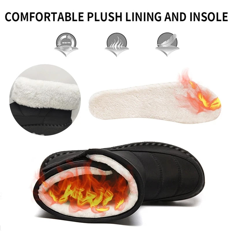 GRW Orthopedic Boots For Women Waterproof Comfortable Fur Lined Ankle Winter Snow Boots - Orthopedic Shoes - DYAVOR®