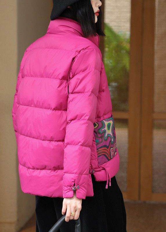 Rose Oriental Button Duck Down Canada Goose Jacket Stand Collar Winter - Down Jackets - DYAVOR®