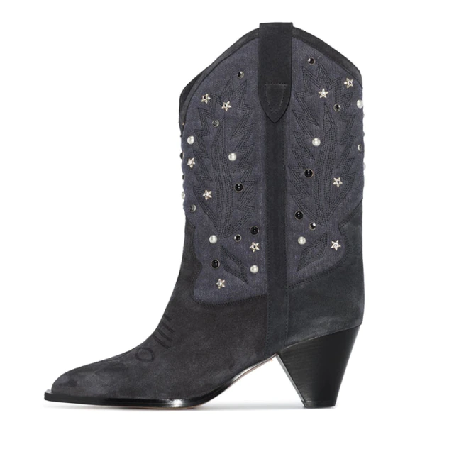 Russo Women's Fashion Rivets Mid-Calf Boots - Boots - DYAVOR®