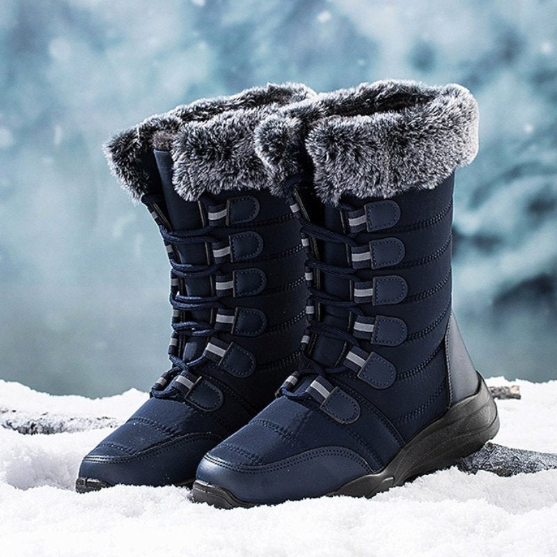Groovywish Fur Orthopedic Shoes Mid-calf Snow Boots For Women - - DYAVOR®