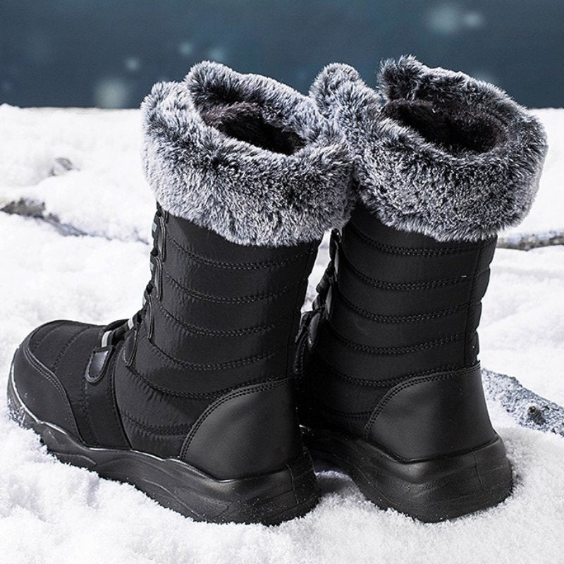 Groovywish Fur Orthopedic Shoes Mid-calf Snow Boots For Women - - DYAVOR®