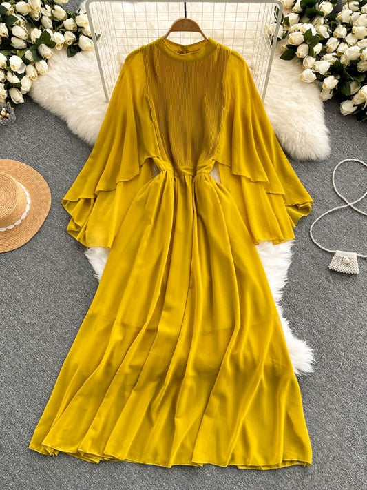Summer Dress New Sweet Temperament French Dress Women's Waistband Slim Chiffon Long Dresses Beach Holiday Style Female Clothing -  - DYAVOR®