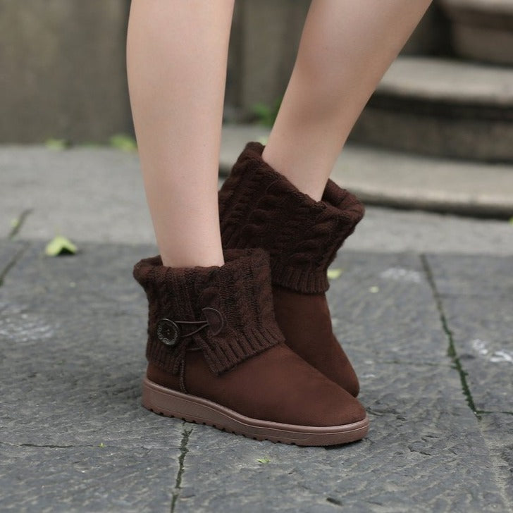 Groovywish Outdoor Orthopedic Winter Boots For Women Suede Ankle Shoes - - DYAVOR®