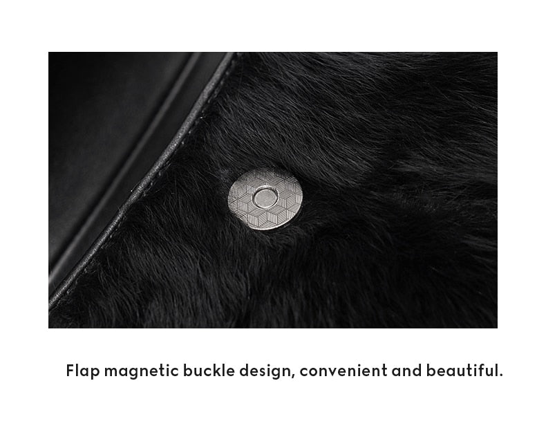 Shearling Women's Shoulder Purse - Hand Bag - DYAVOR®