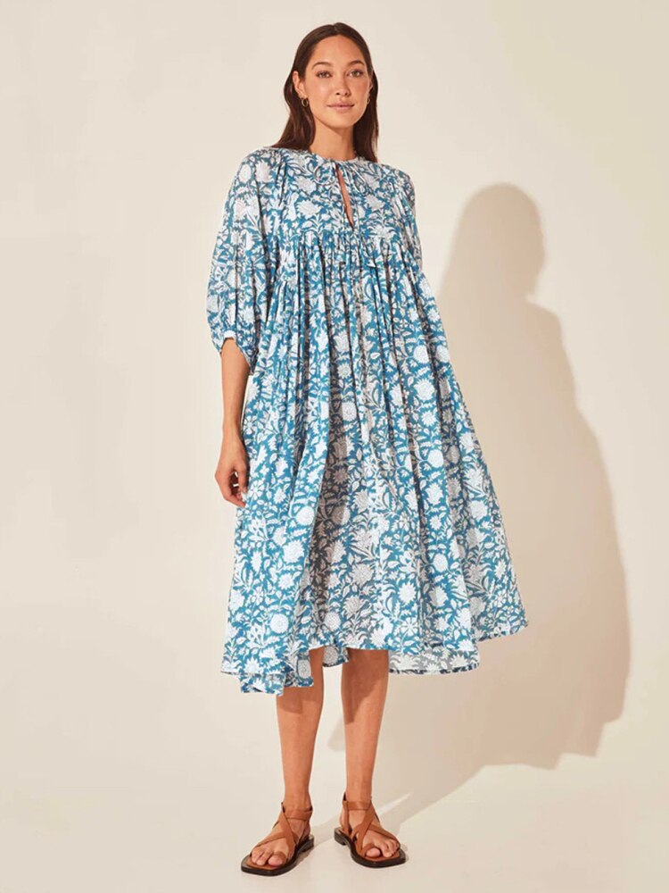 Dresses for Women 2023 New Spring Summer Printed Sexy Dress Women's Balloon Sleeve Dresses Bohemian Resort-inspired Beachwear - - DYAVOR®