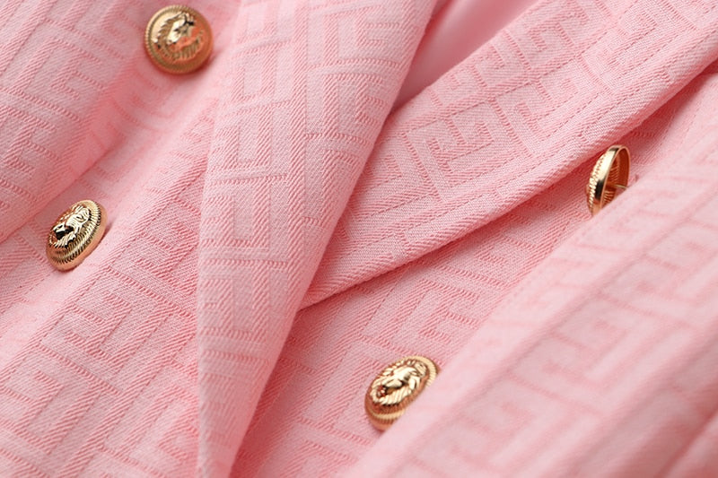 Pink Texture Blazer - - DYAVOR®