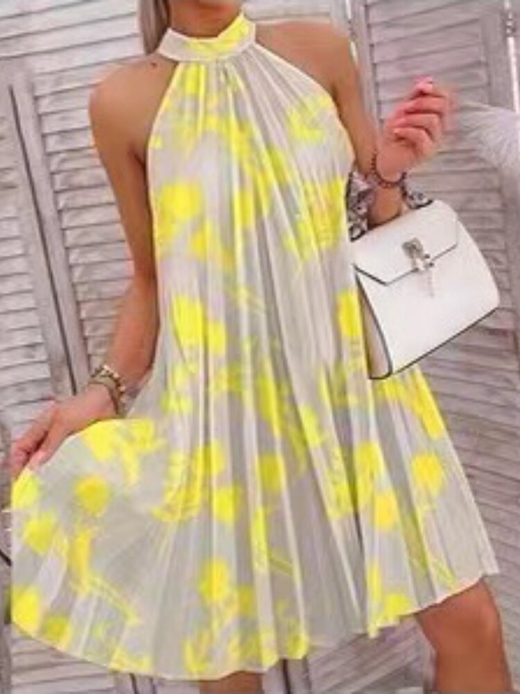 Formal Dresses New Sleeveless Backless Sexy Dress for Summer Stylish Printed Short Skirt Formal Occasion Dresses Woman Clothing - - DYAVOR®