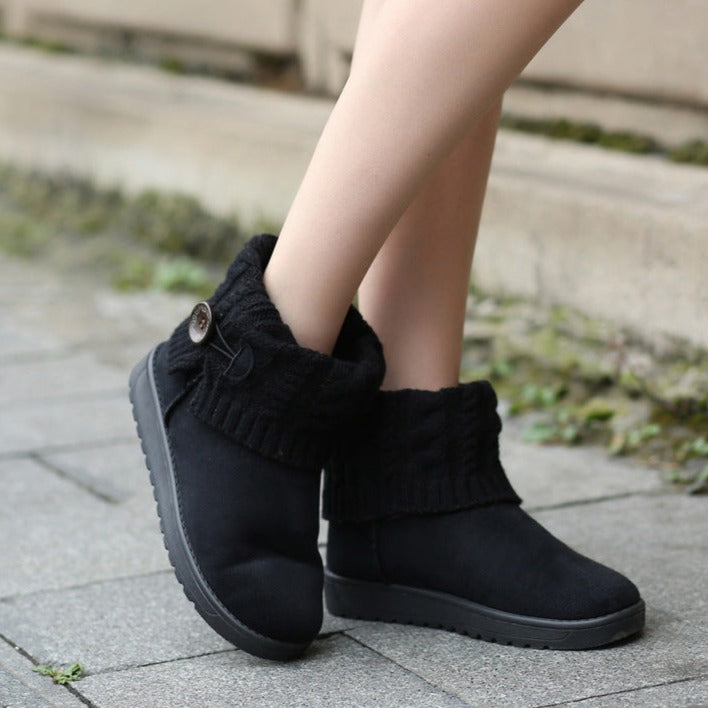 Groovywish Outdoor Orthopedic Winter Boots For Women Suede Ankle Shoes - - DYAVOR®