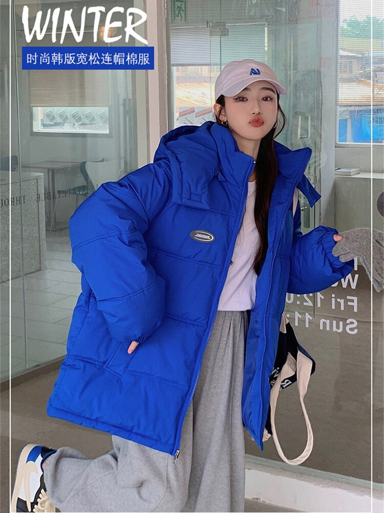 Winter Clothes Women 2022 Hooded Cotton Clothes Loose Long Sleeve Coats Fashion Casual Street Clothes Parkas Women Jackets Tops -  - DYAVOR®