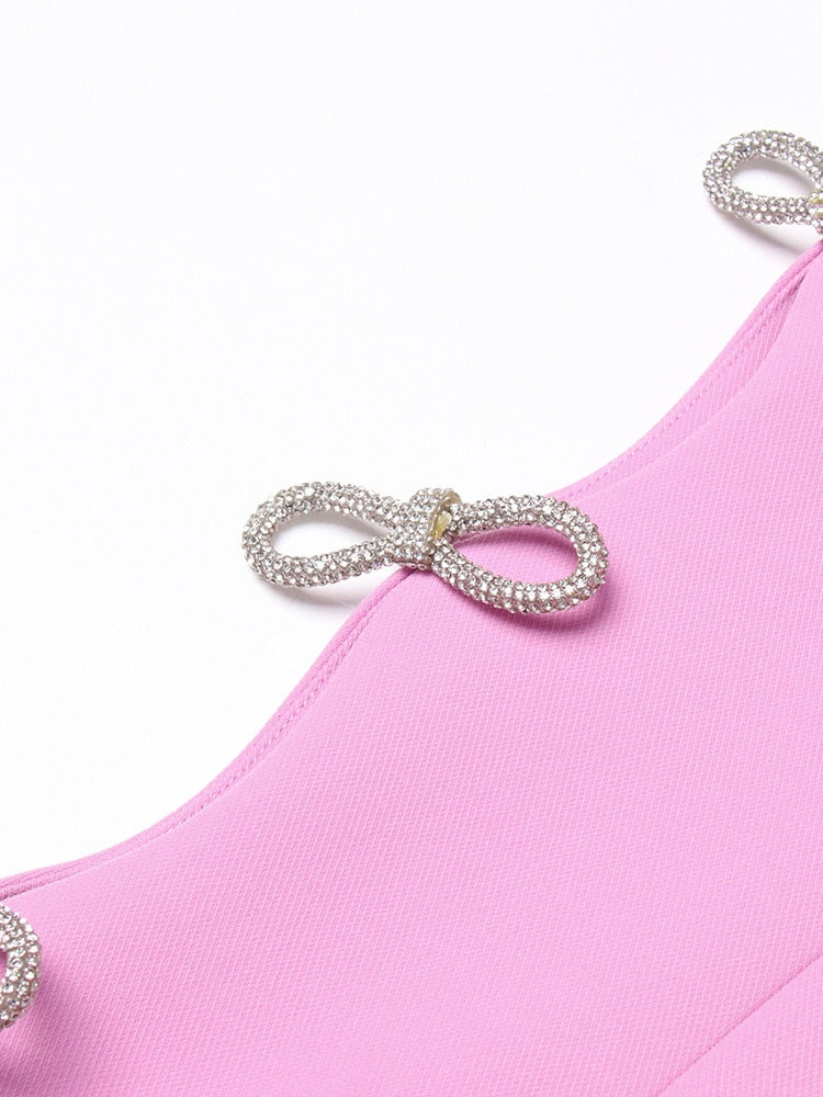 Classic Rose Blazer-Dress with Pearl Belt - - DYAVOR®