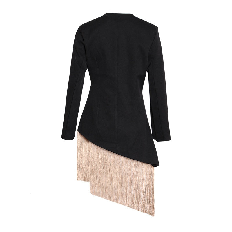 Asymmetrical Blazer With Embroidery - - DYAVOR®