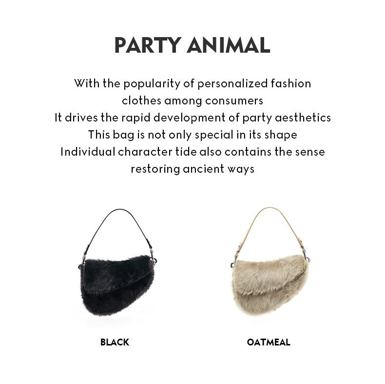 Shearling Women's Shoulder Purse - Hand Bag - DYAVOR®