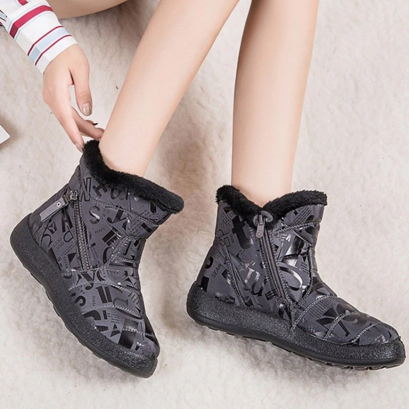 Groovywish Women Warm Winter Boots Waterproof Furred Collar Orthopedic Shoes - - DYAVOR®