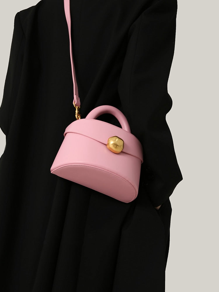 Chic Shape Women's Genuine Leather Mini Bag - Hand Bag - DYAVOR®