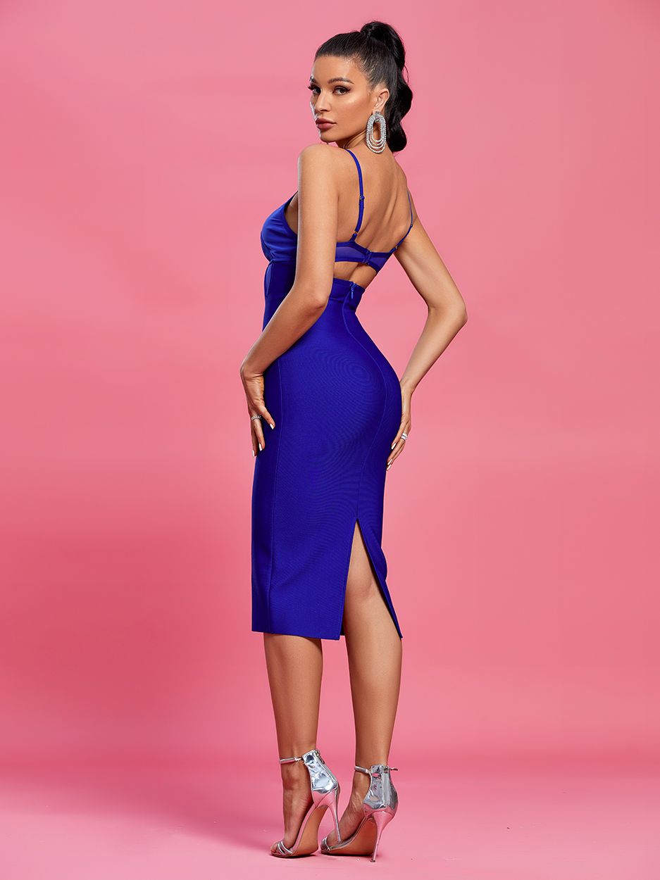 Blue Midi Bandage Dress - Dresses - DYAVOR®