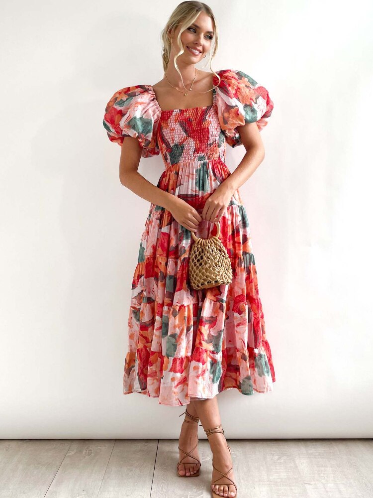 Summer Dress Woman 2023 Trendy New Printed Female Dress Spice Slim Backless Long Dresses Formal Occasion Dresses Woman Clothing - - DYAVOR®