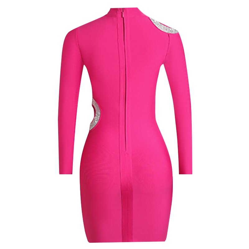 Sexy Long Sleeve Mini Bandage Dress - Dresses - DYAVOR®