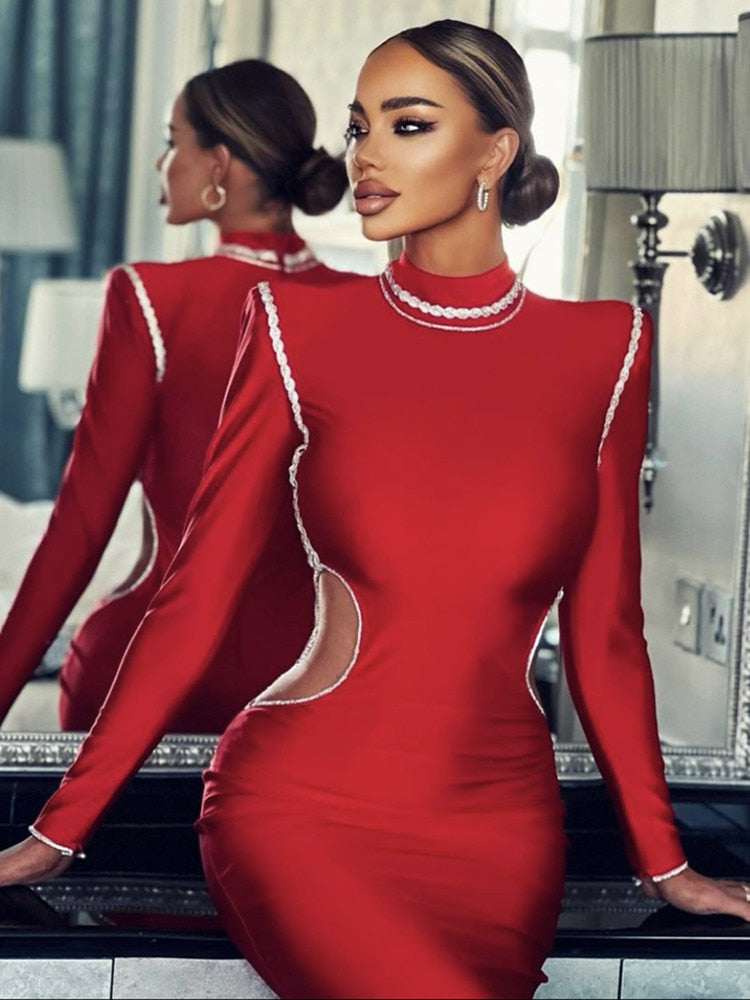 Red High Street Performance Party Dress - Dresses - DYAVOR®