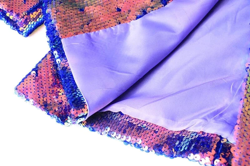 The Technicolor Sequin Long Sleeve Blazer - 0 - DYAVOR®