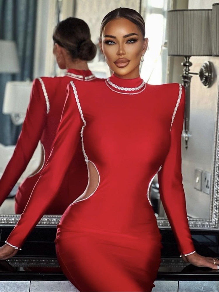 Red High Street Performance Party Dress - Dresses - DYAVOR®