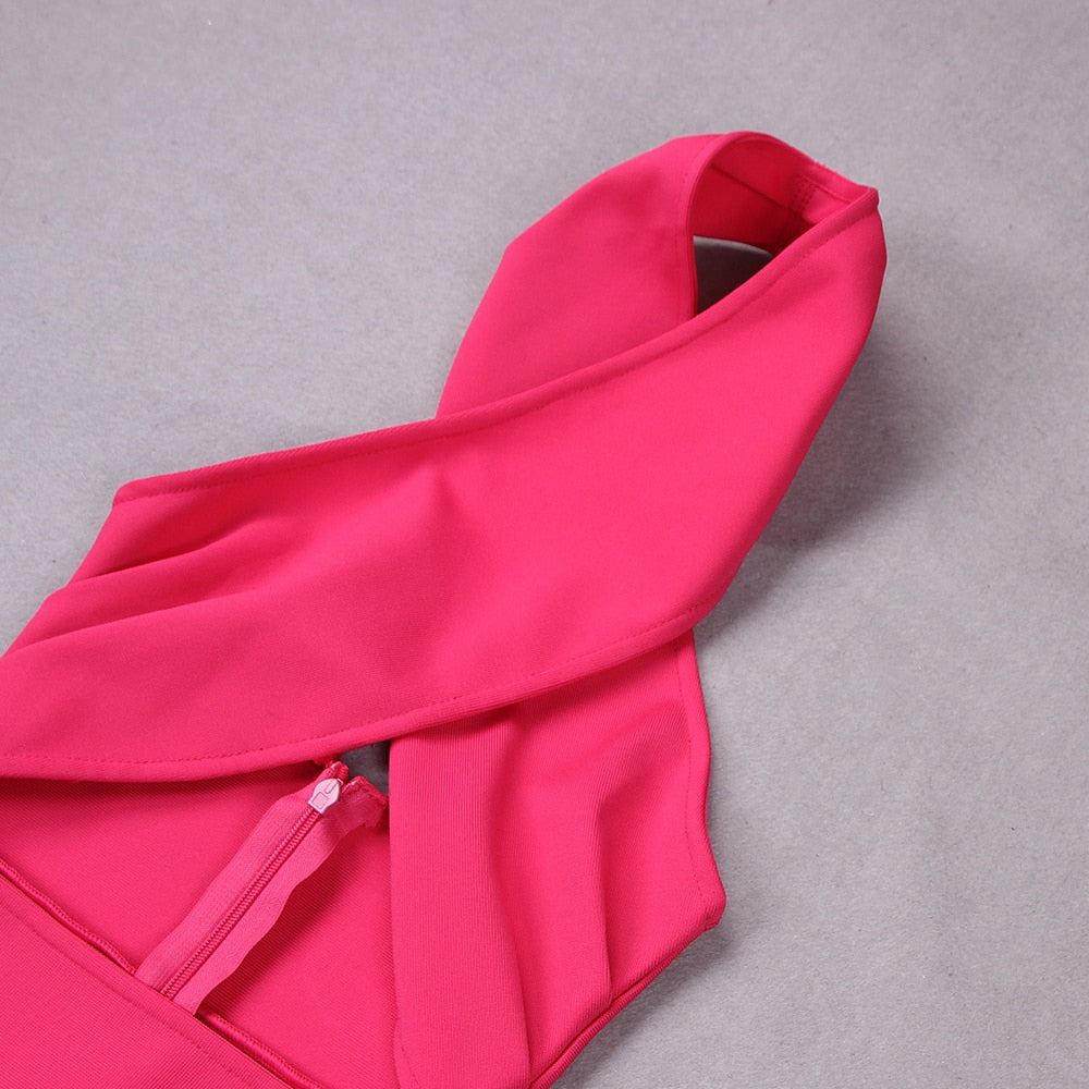 Irregular Rose Red Bandage Dress - Nightdress - DYAVOR®
