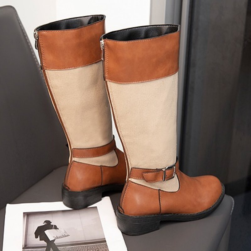 Groovywish Women Leather Winter Boots Retro Mid-calf Orthopedic Shoes - - DYAVOR®