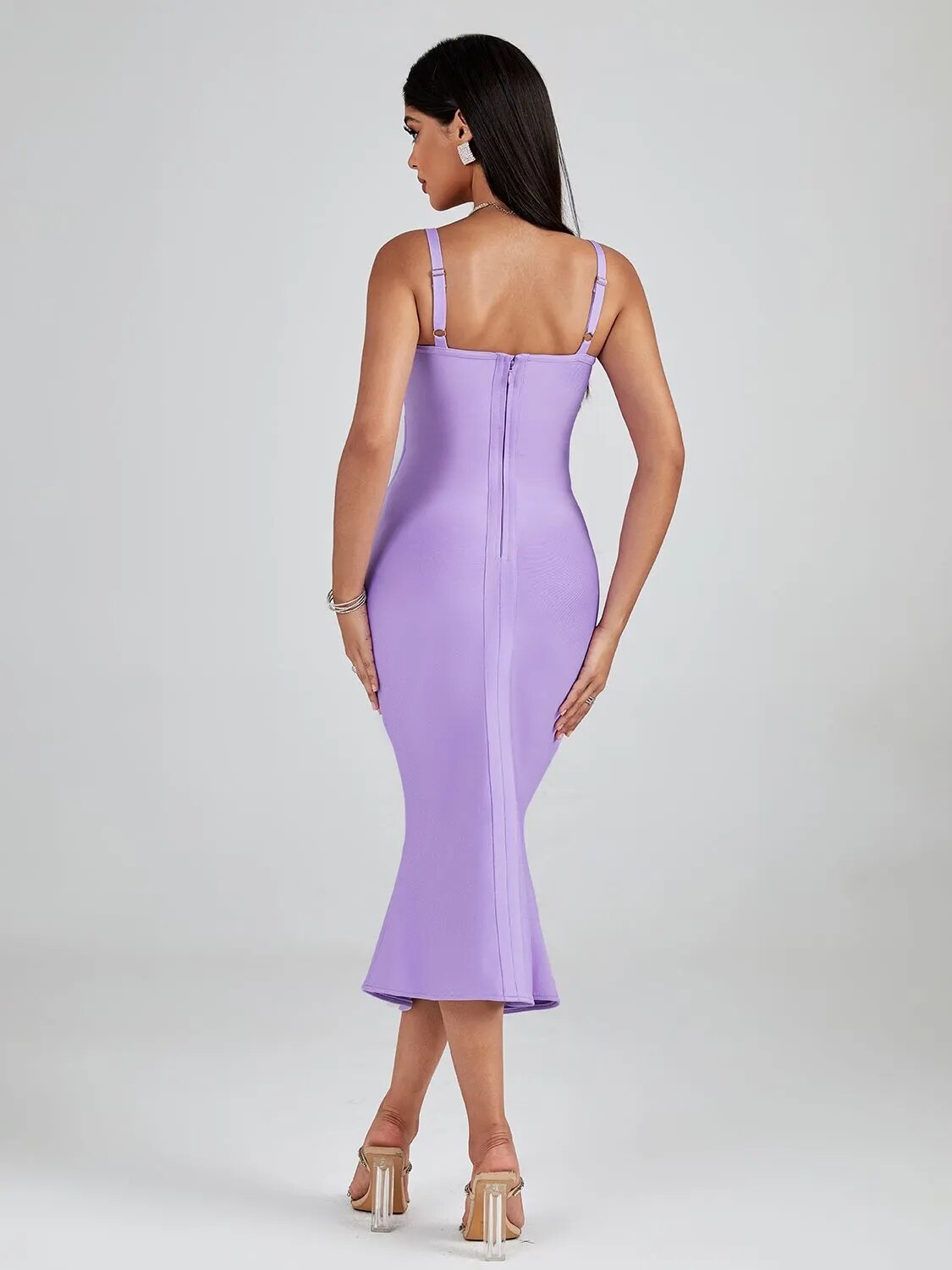 Elegant Mermaid Evening Midi Dress - Dresses - DYAVOR®