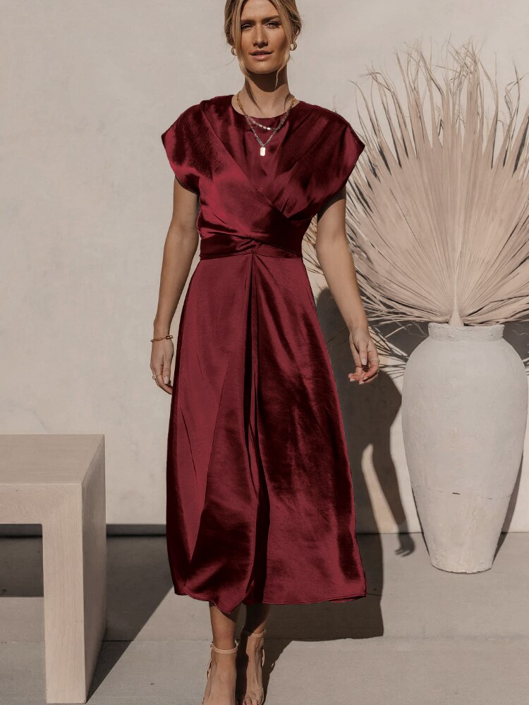 Women Clothing 2023 New Summer Fashion Sexy Dress Lace Up Waist Long Dresses Wedding Party Evening Dress Fancy Women's Dress - - DYAVOR®