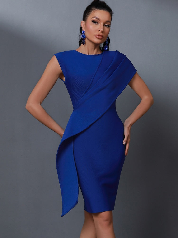 Elegant Blue Ruffle Dress - Dresses - DYAVOR®
