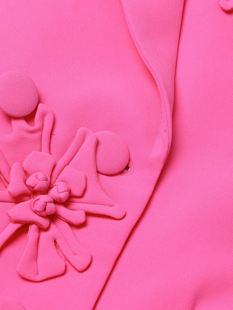 Pink Blazer With Flowers - - DYAVOR®