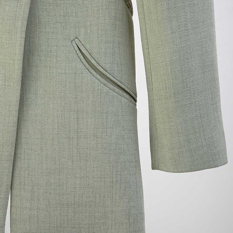 Green Backless Diamond Blazer - - DYAVOR®
