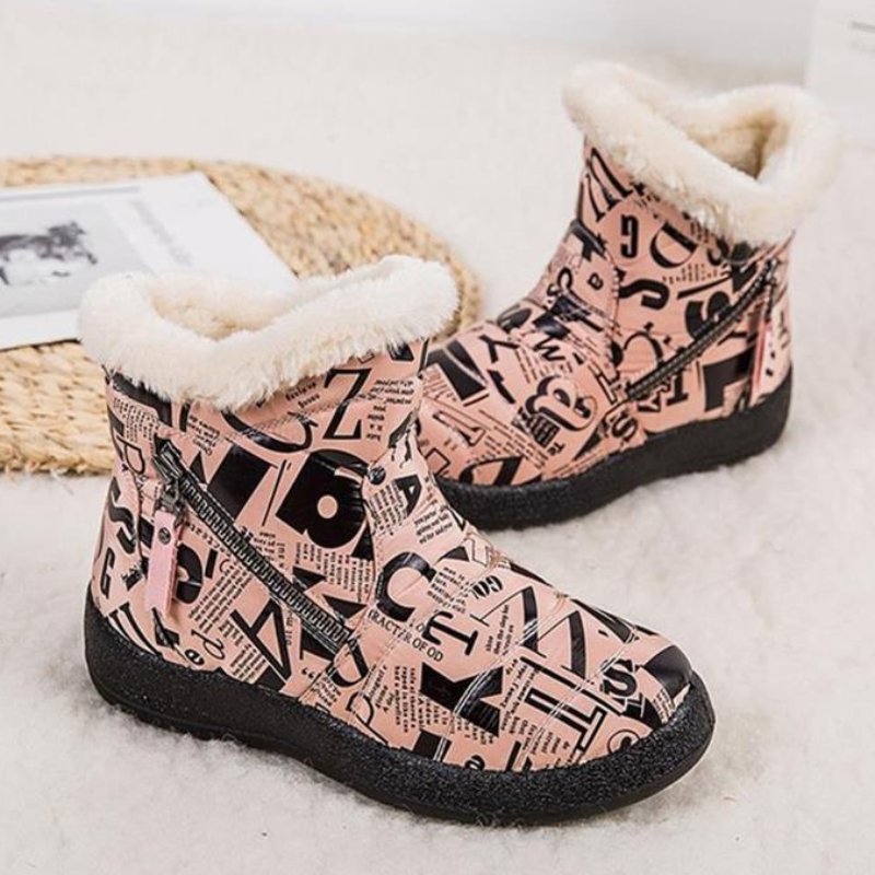 Groovywish Women Warm Winter Boots Waterproof Furred Collar Orthopedic Shoes - - DYAVOR®