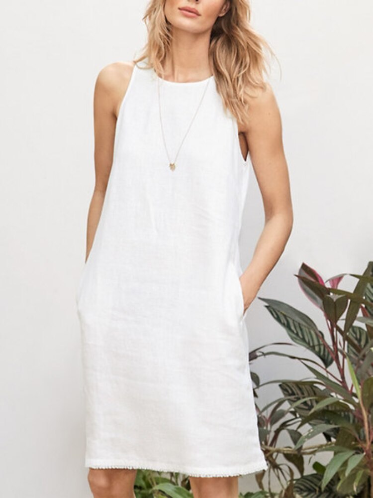 Summer Dresses for Women 2023 New Fashion Sexy Dress Crewneck Pocket Tank Top Mini Skirt Streetwear Luxury Dress Female Clothing - - DYAVOR®